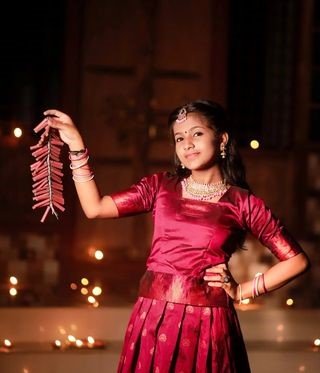 Diwali HD Images of Girls With Diya