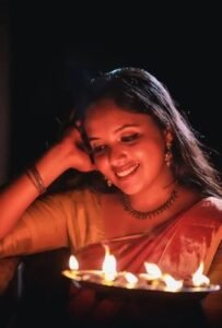 Diwali HD Images of Girls With Diya
