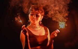 Diwali HD Images of Girls With Diya